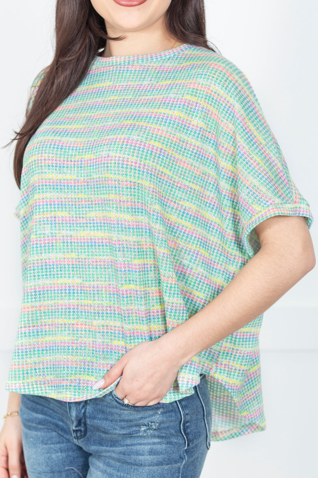 Color Burst Knit Top