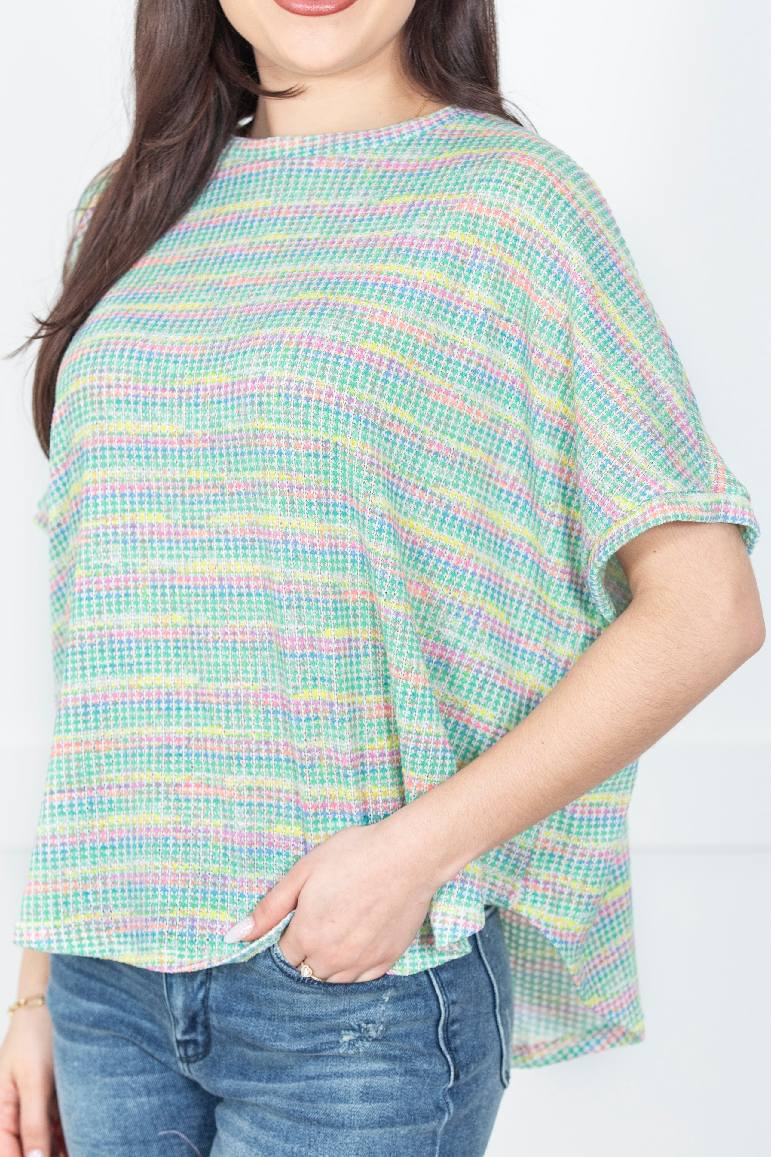 Color Burst Knit Top