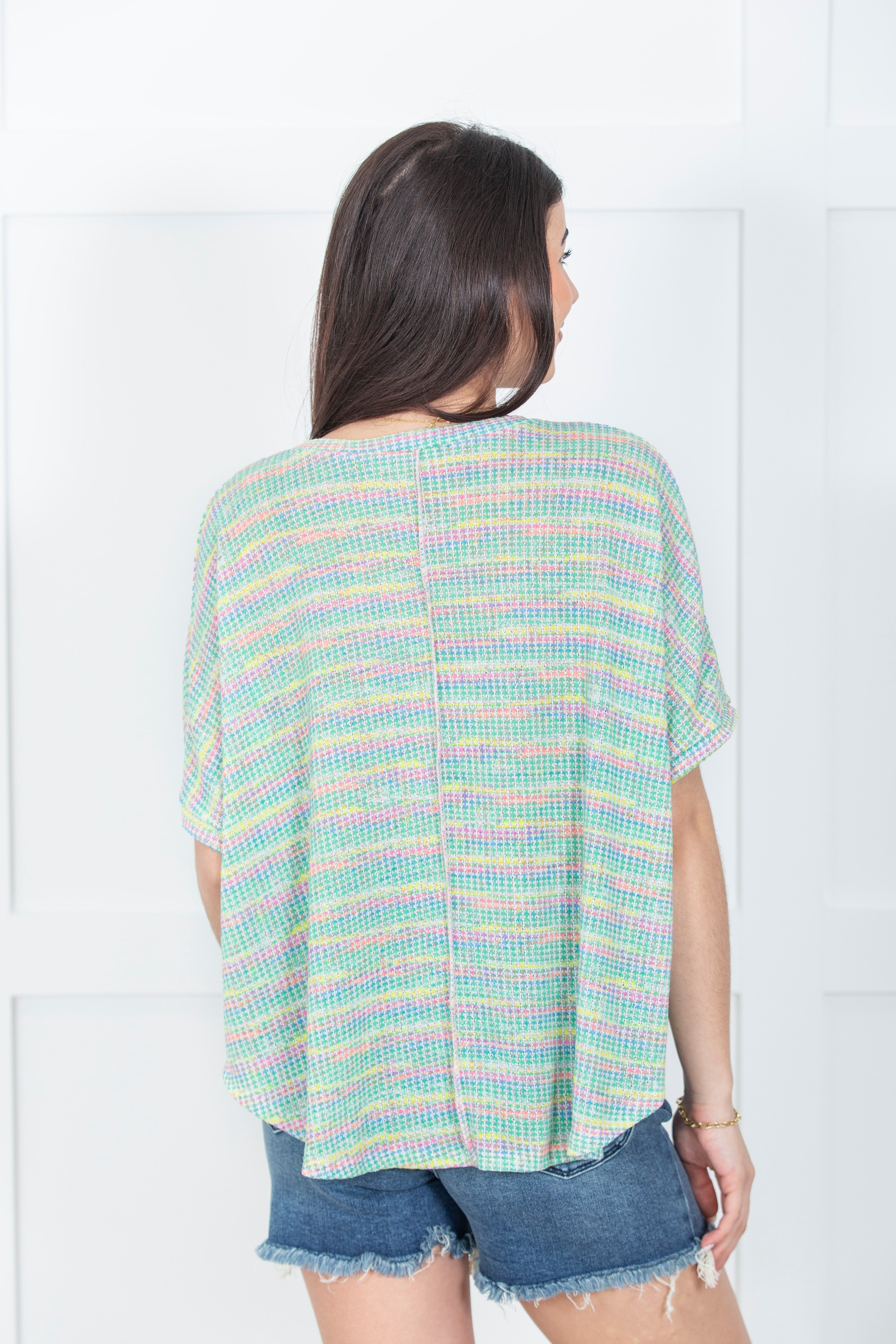 Color Burst Knit Top