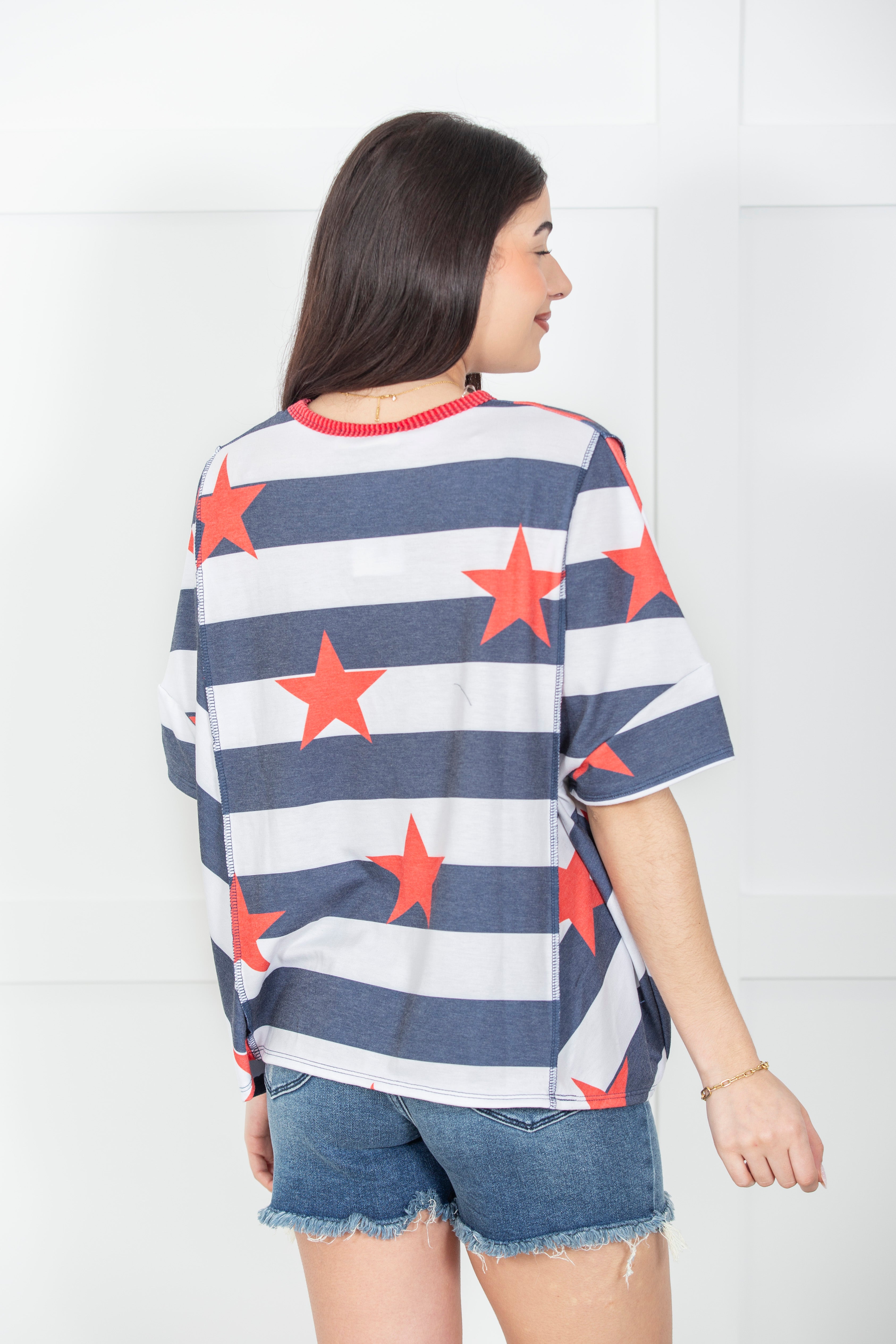 Freedom Star Stripe Top