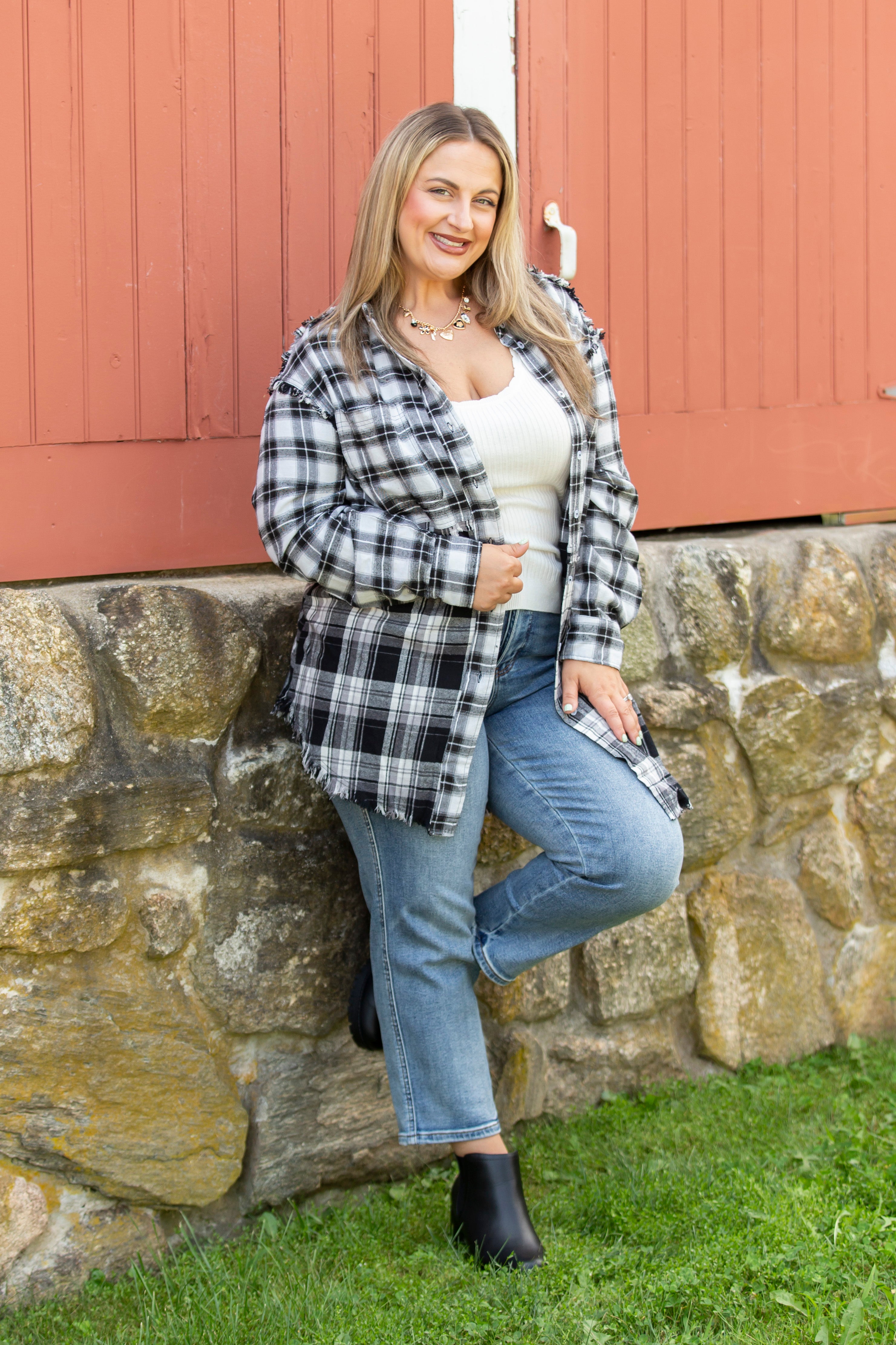 True Representation Plaid Shacket