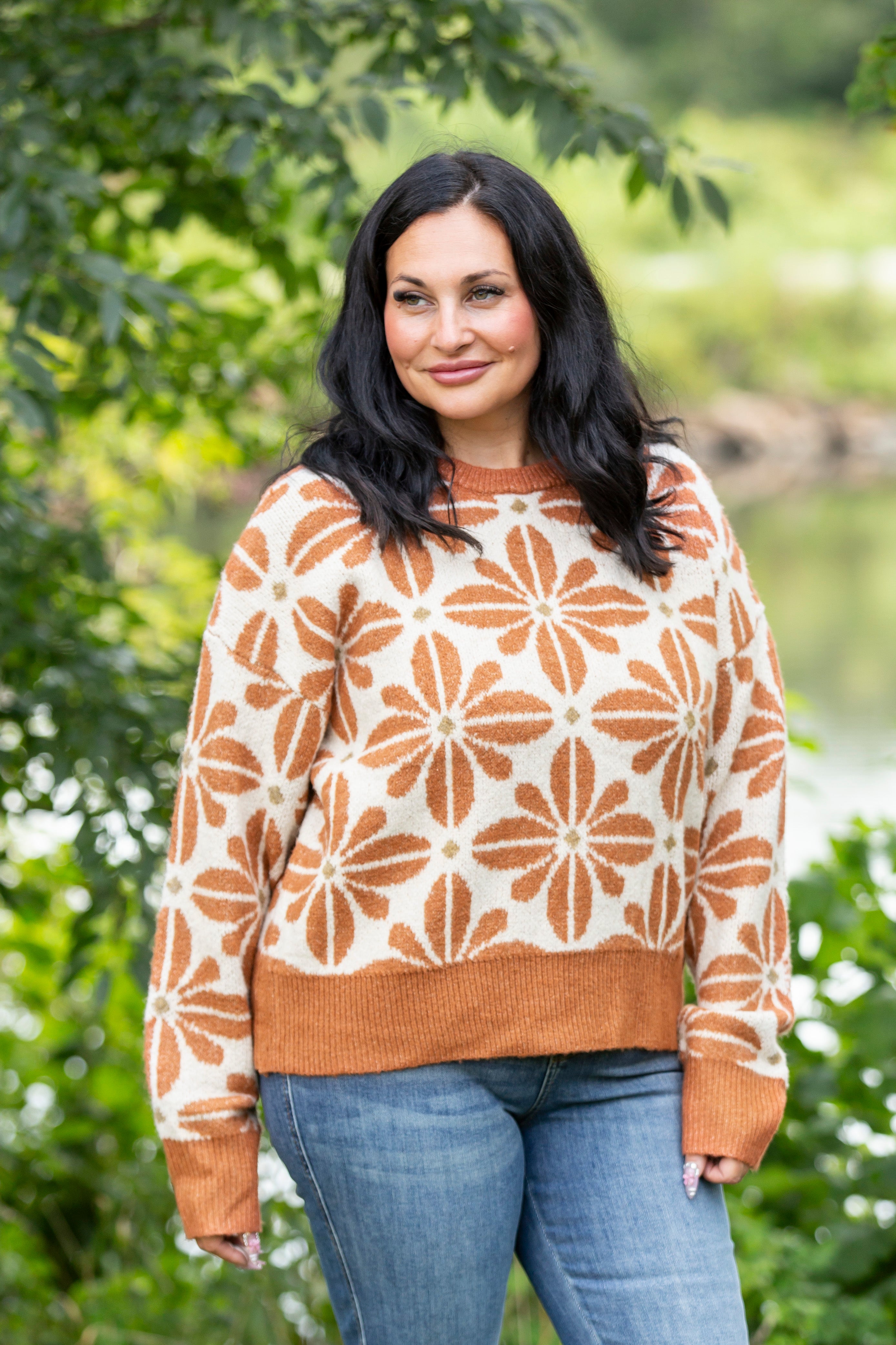 Fuzzy Flower Dream Sweater