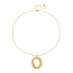 Camille Open Circle Statement Necklace - WATERPROOF-Necklace-Pretty Simple