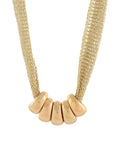 Geometric Trapezoid & Mesh Necklace