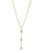 Multi Shape Stone & Charin Y Necklace