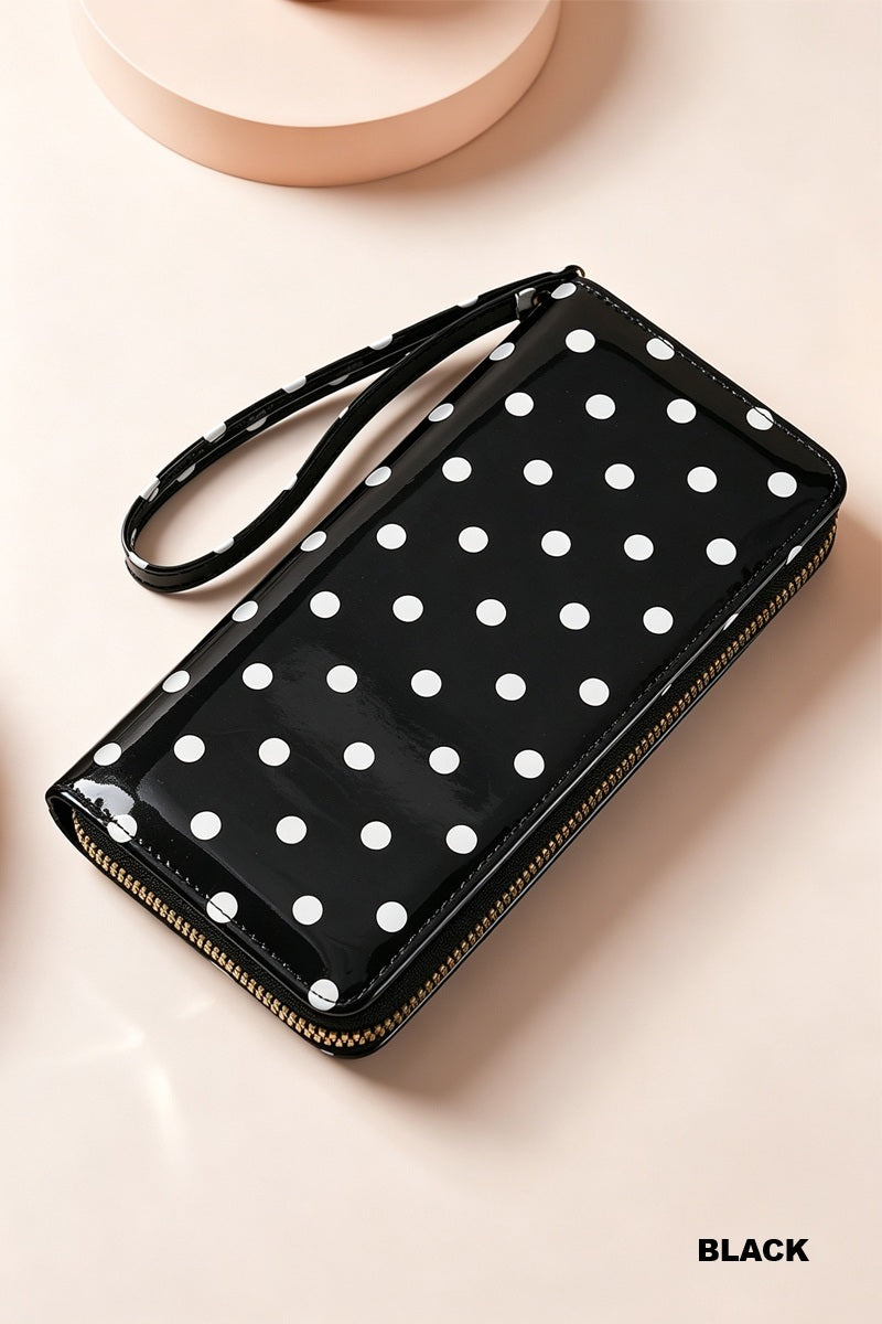 Polka Dot Wallet Clutch