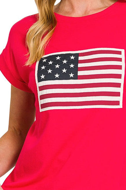 American Flag Patch Tee