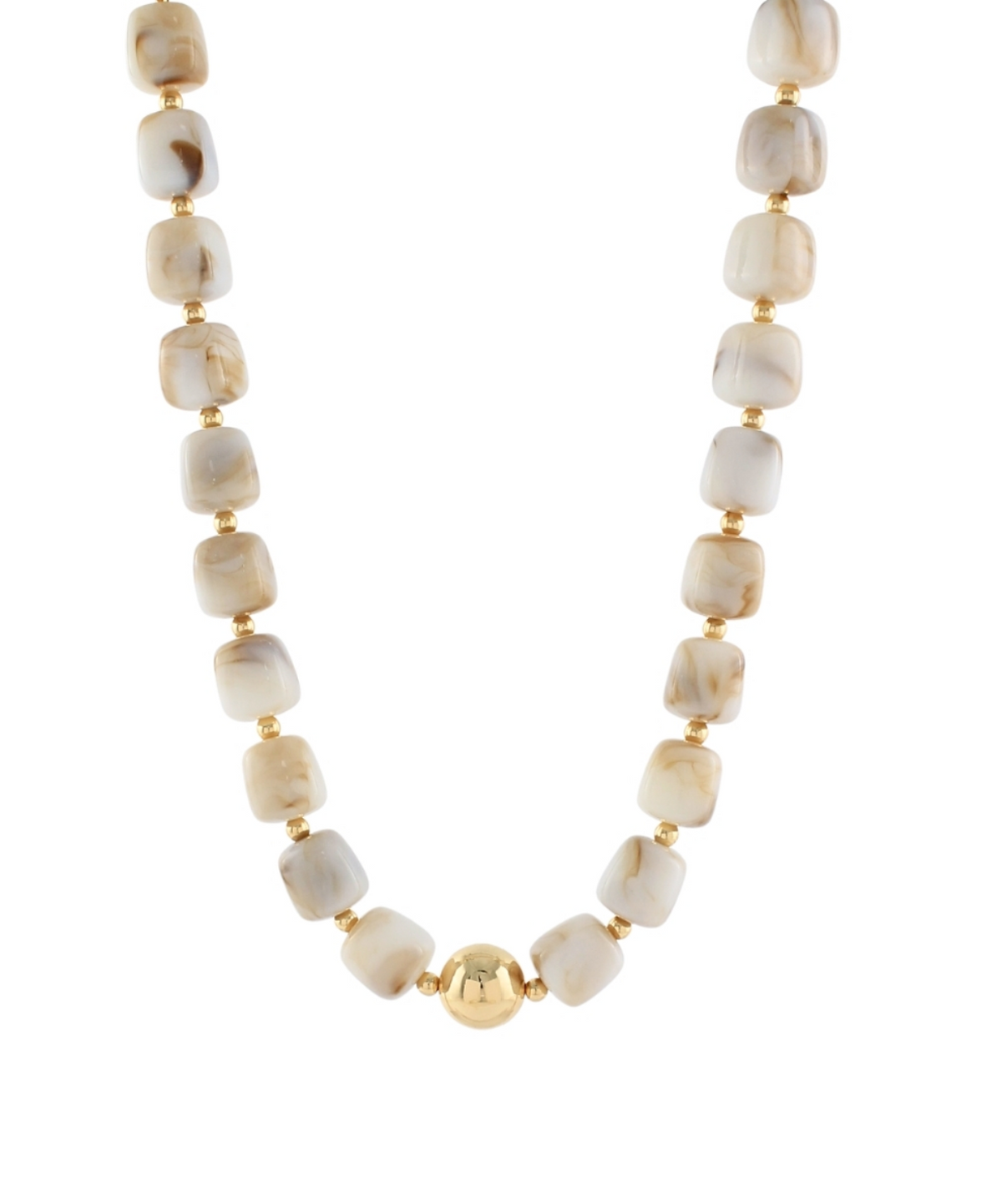 Marble Cube Stone Necklace