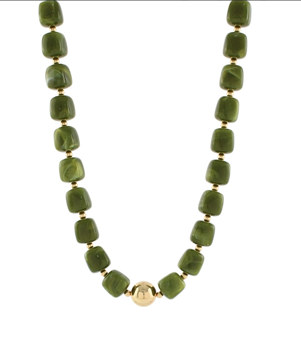 Marble Cube Stone Necklace