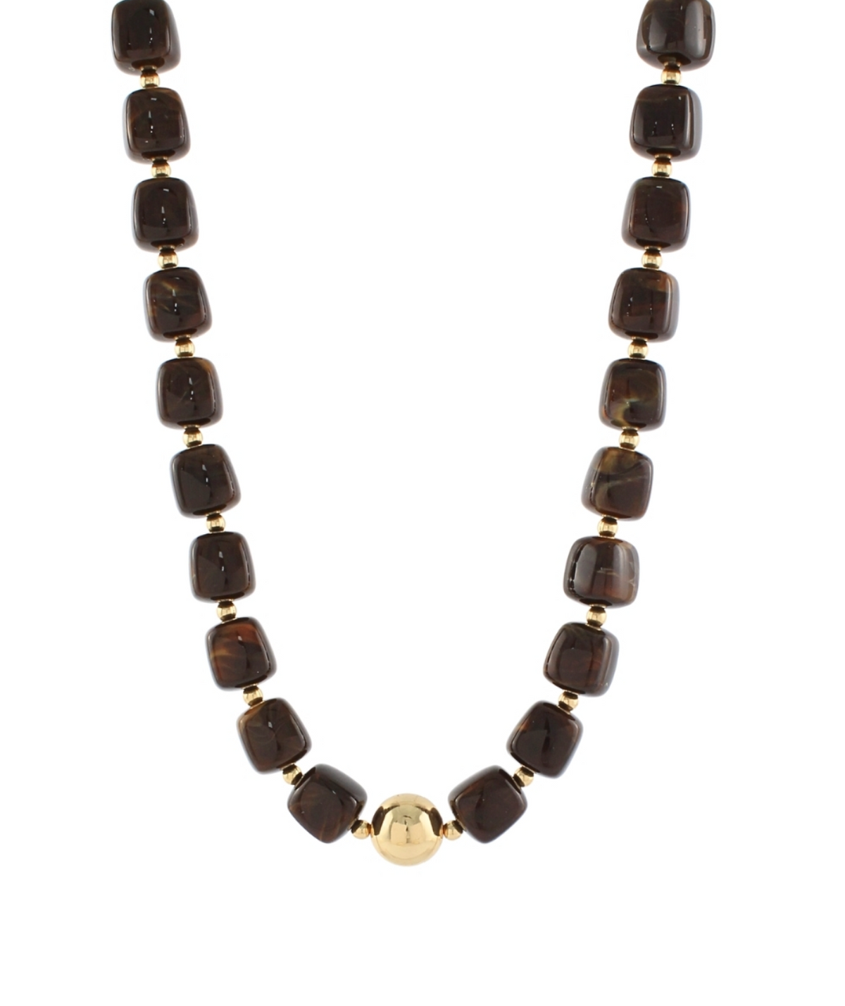 Marble Cube Stone Necklace
