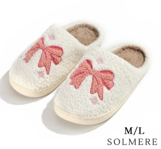 Pink Bow Slippers