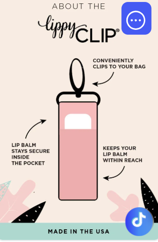 Ghosts on Pink LippyClip® Lip Balm Holder