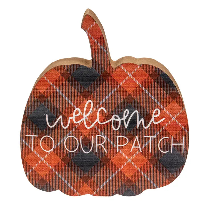 Fall Plaid Pumpkin Sitters