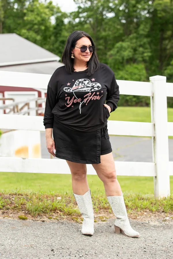 Yee Haw Long Sleeve Graphic Top