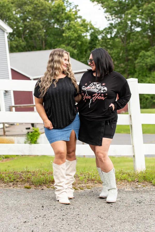 Yee Haw Long Sleeve Graphic Top