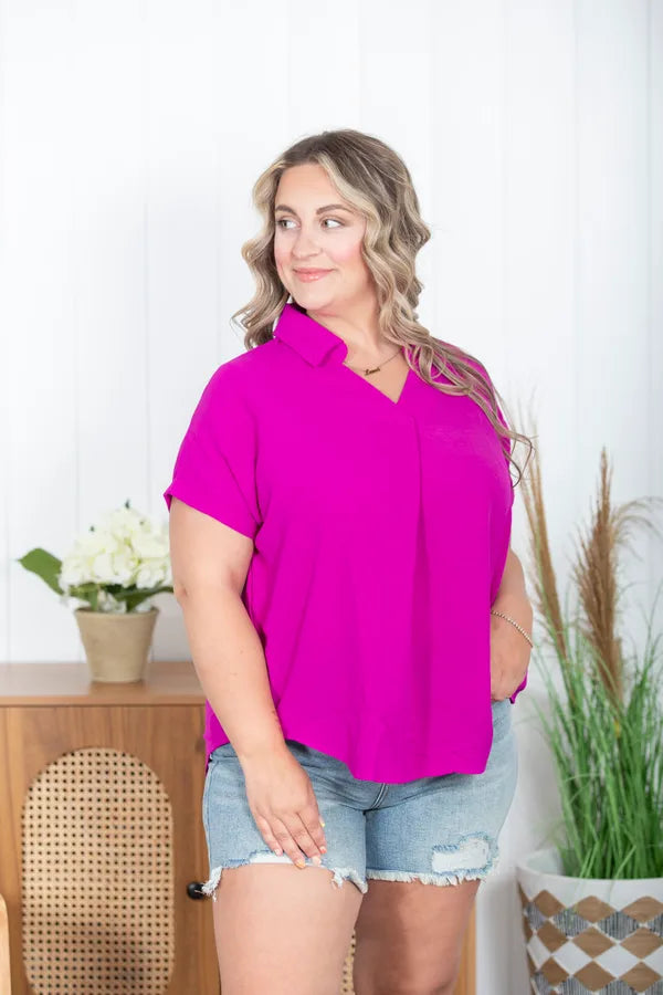 Real Karma Collared Top