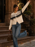 Fair Isle Sweater Cardigan