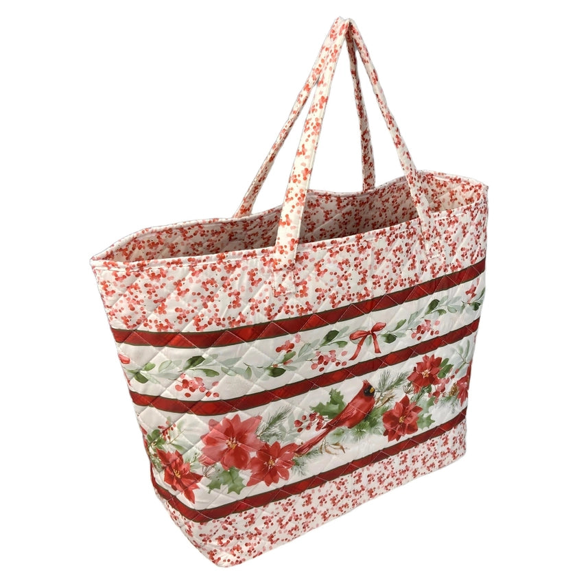 Quilted Holiday Tote Bag