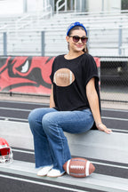 Black Knit Blitz Football Top