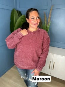 Essential Luxe Corded Sweatshirt