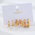 Multi-Line Hoop Earring Set