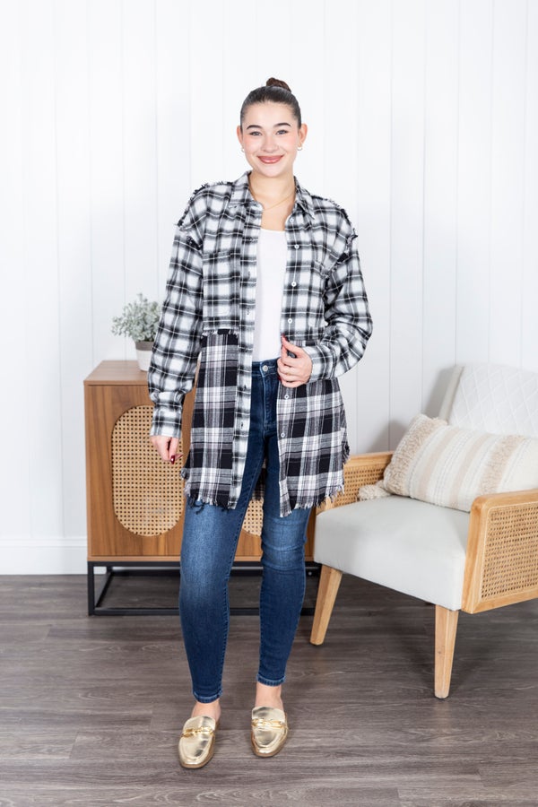 True Representation Plaid Shacket