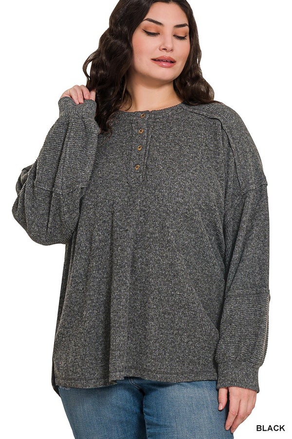 All Day Ease Henley Sweater
