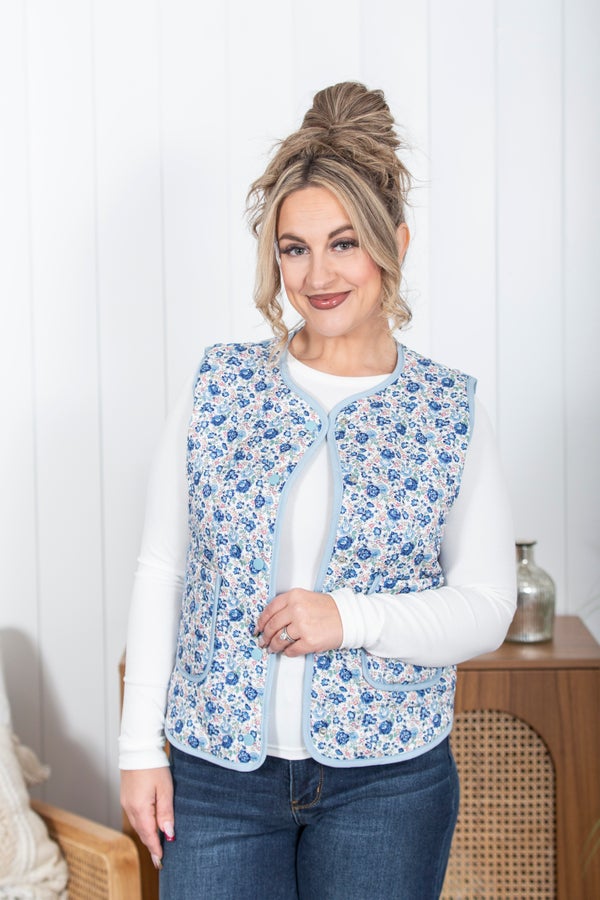 Light Layers Floral Vest