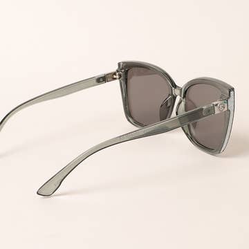 Women's Glitter Detailed Square Sunglasses