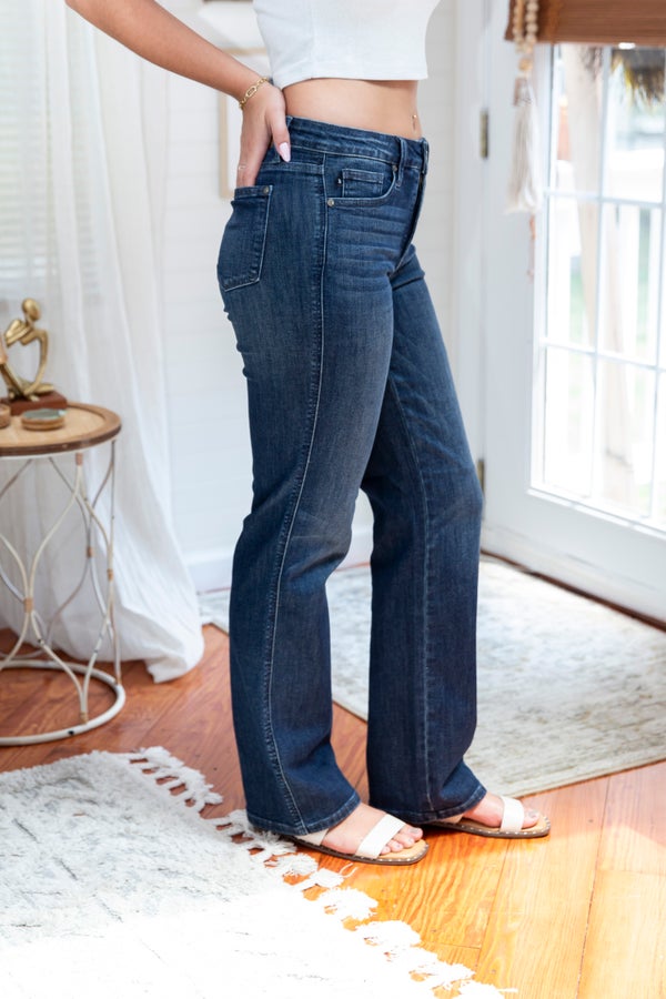 The Tara Mid Rise Tummy Control Judy Blue Jeans