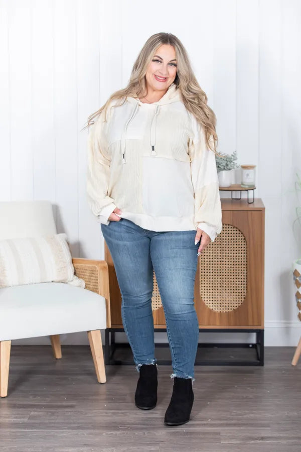 Lets Talk Texture Hooded Top