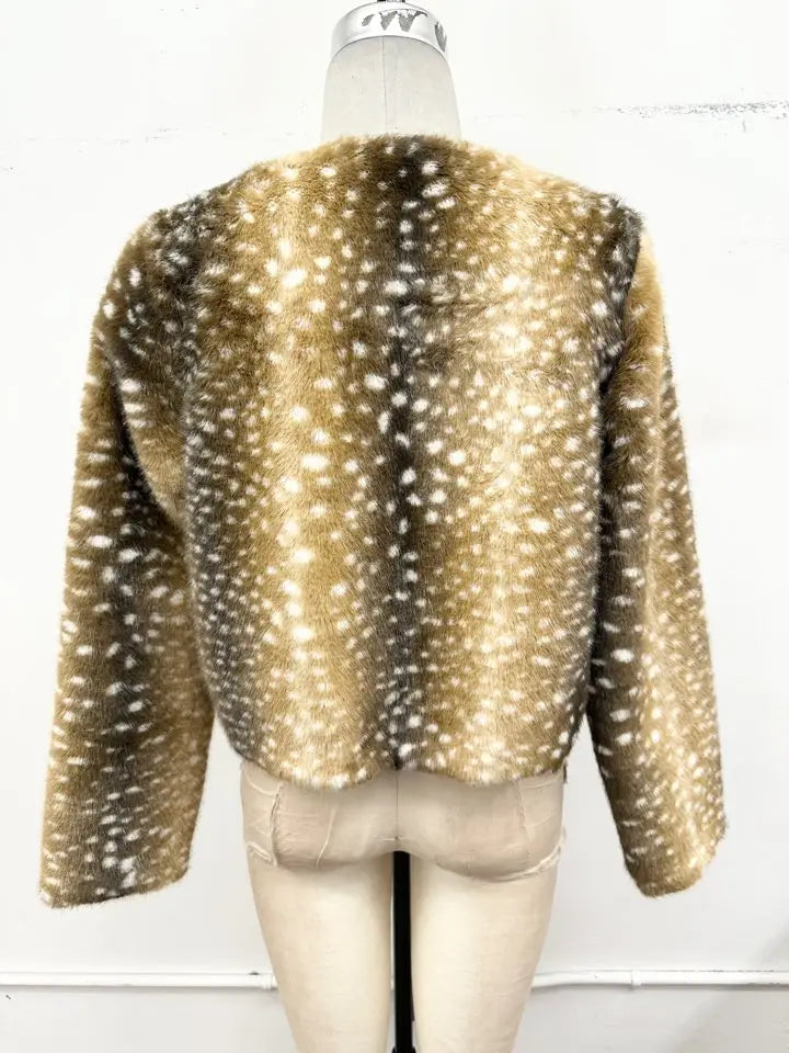 Fall Fawn Spot Fur Jacket