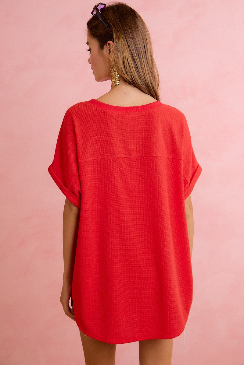 Black Knit Blitz Football Top