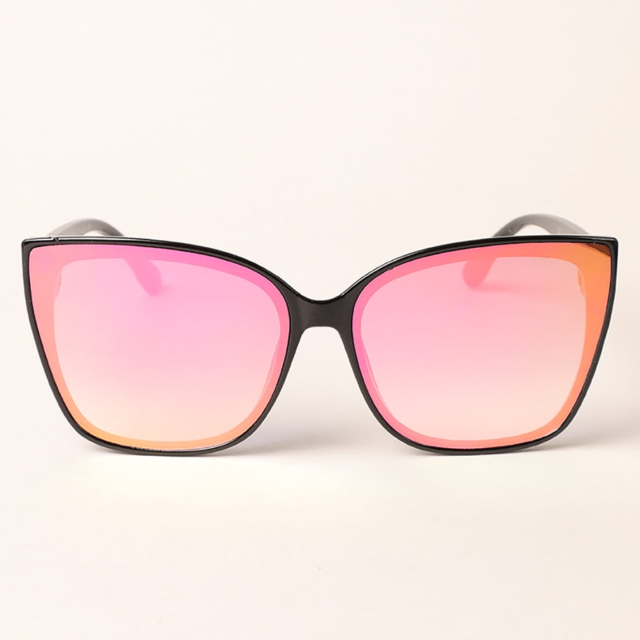 Women's Glitter Detailed Square Sunglasses