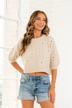 Daisy Latte Sweater
