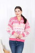 Sweet Snowflakes Half Zip