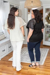 Eliza Crochet  Sleeve Top