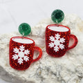 Christmas Snowflake Mug Earring