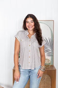 Driftwood Button-Up Top