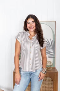 Driftwood Button-Up Top