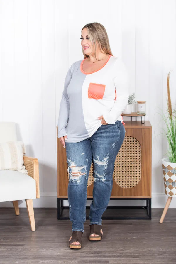 Glow Up Color Block Top
