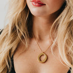 Camille Open Circle Statement Necklace - WATERPROOF-Necklace-Pretty Simple