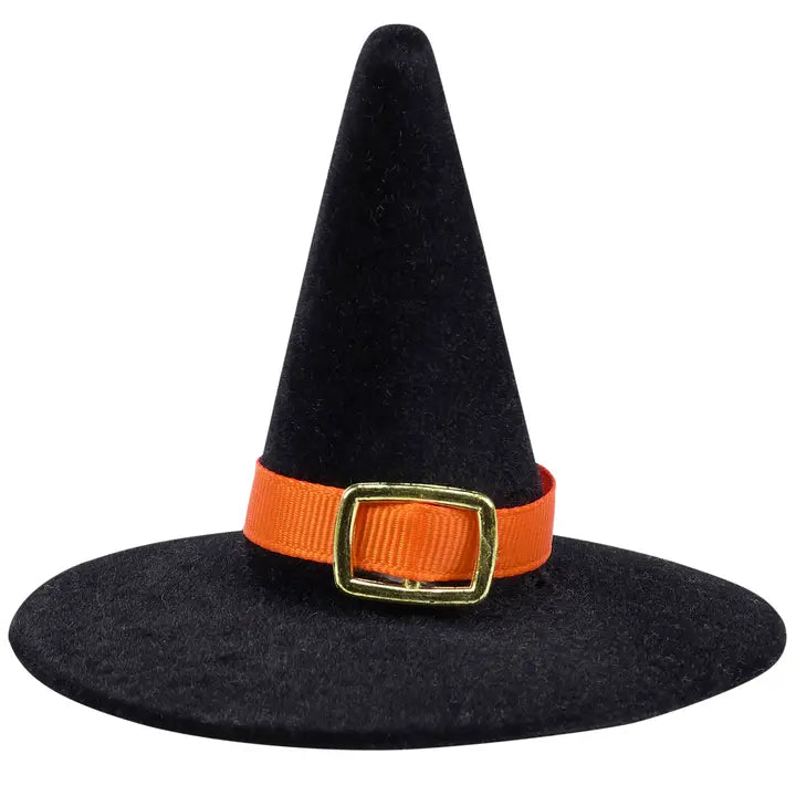 Flocked Witch Hat Sitter