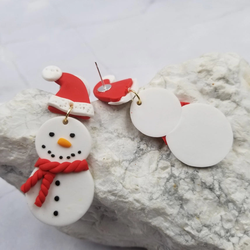 Christmas Snowman Earrings
