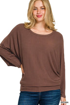 Just Saying Fall Dolman Top