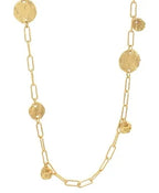 Hammered Circle Long Necklace