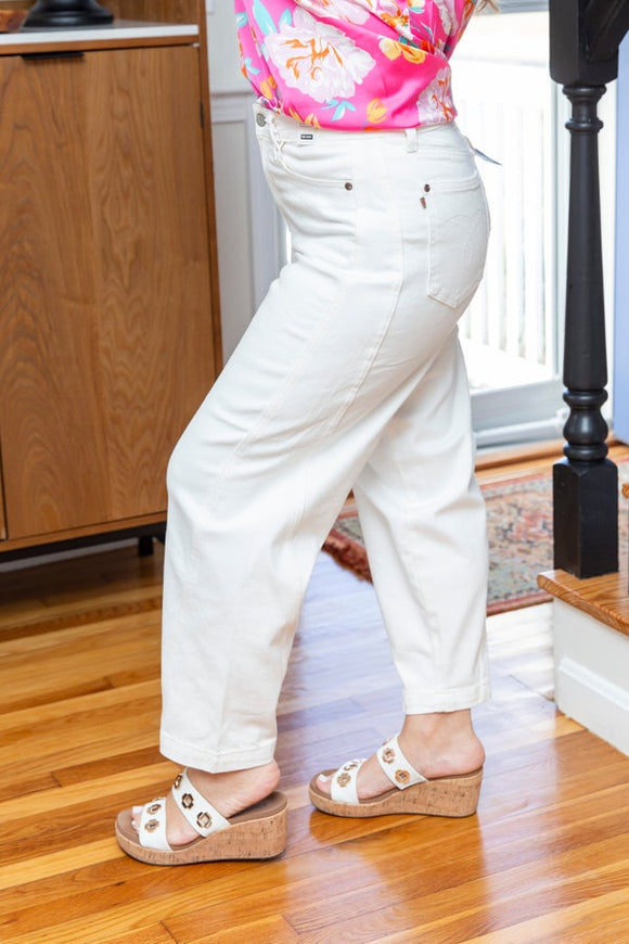 The Dove Rigid Magic Judy Blue Barrel Jeans