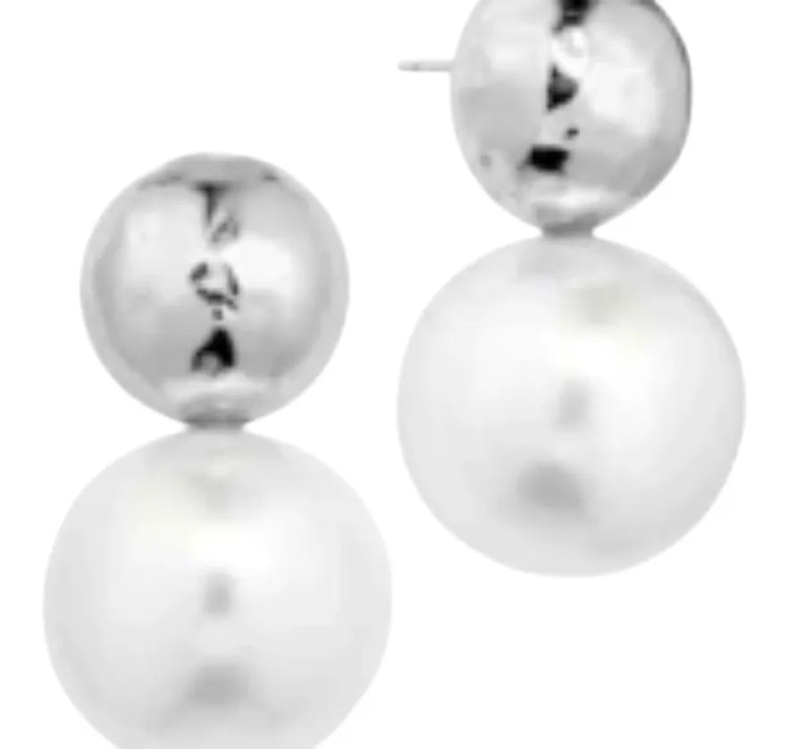LYLA PEARL AND BALL EARRINGS