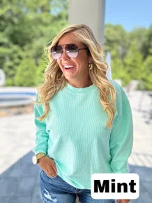 Essential Luxe Corded Sweatshirt