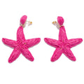 Raffia Starfish Drop Earrings